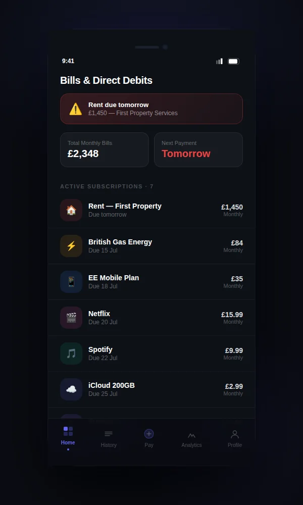 Finch — Personal Banking screen 3