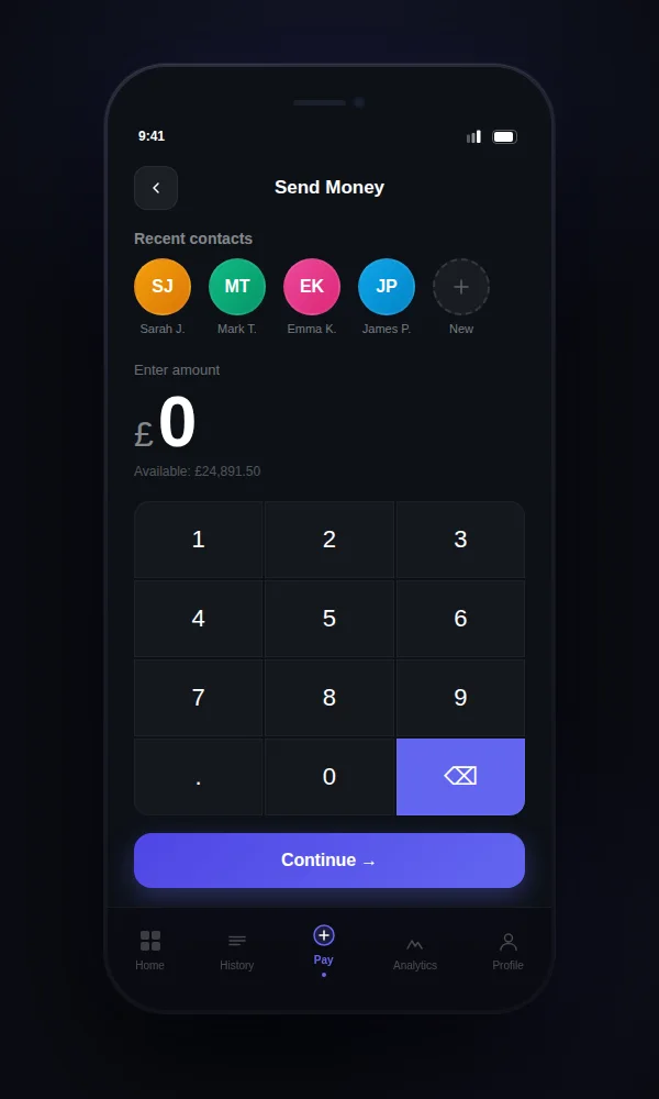 Finch — Personal Banking screen 7