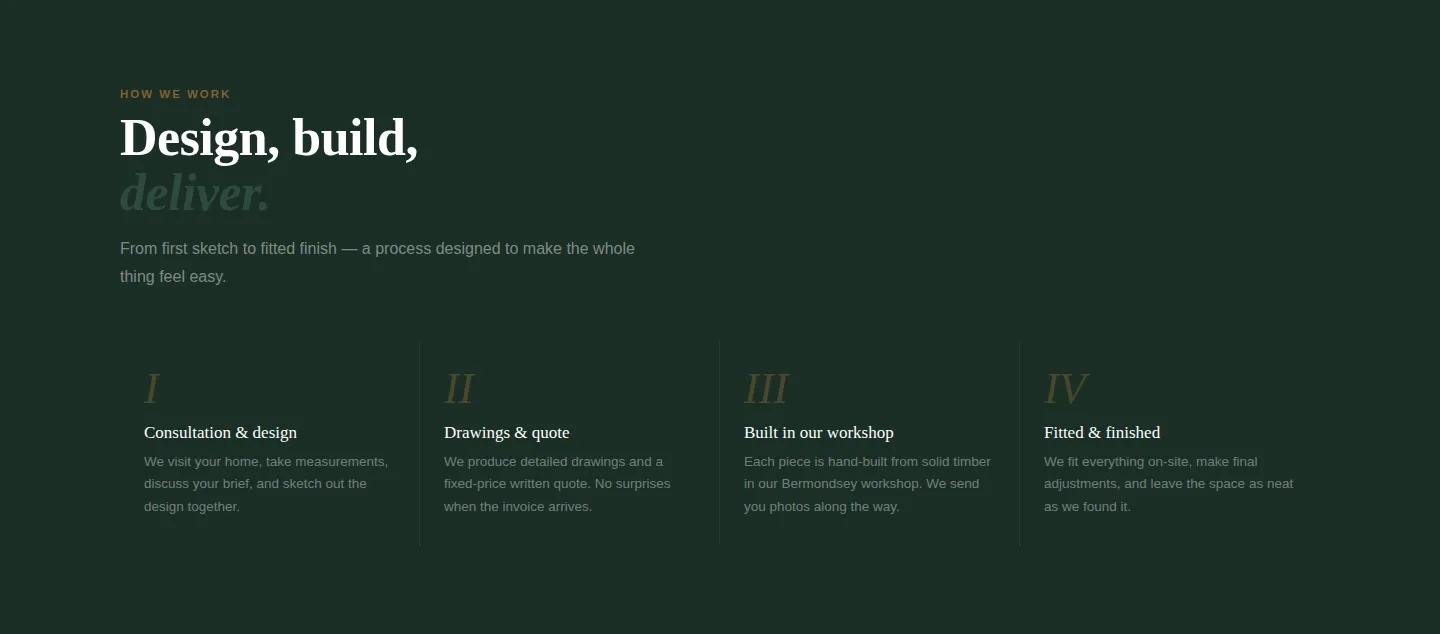 Grain & Co. — Bespoke Carpentry screen 3